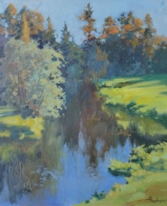 Недзвецкая Александра картина «Излучина реки Оредеж»