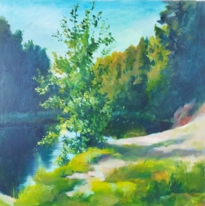 Тупейко (Козлова) Н.С картина «Вечер на реке Оредеж»